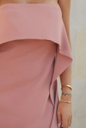 Yosma - Elegancka Sukienka Mini w Brudnym Różu