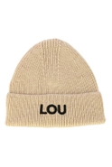 Beżowa Czapka Zimowa z Logo Lou