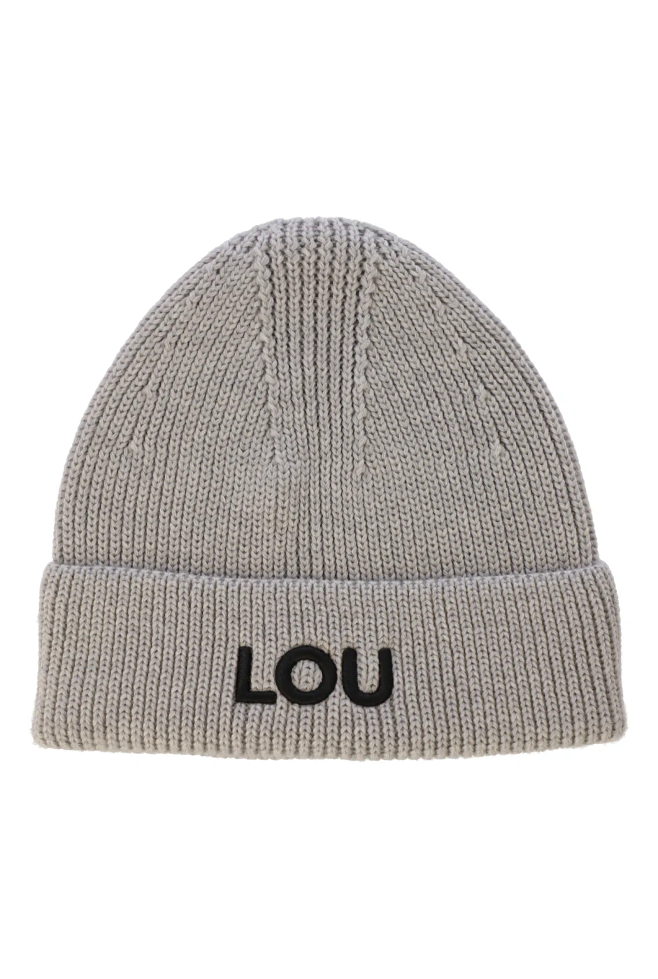 Szara Czapka Zimowa z Logo Lou