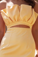 Larysa - Sukienka mini z gorsetem na fiszbinach, odpinanymi ramiączkami i zapięciem na zamek