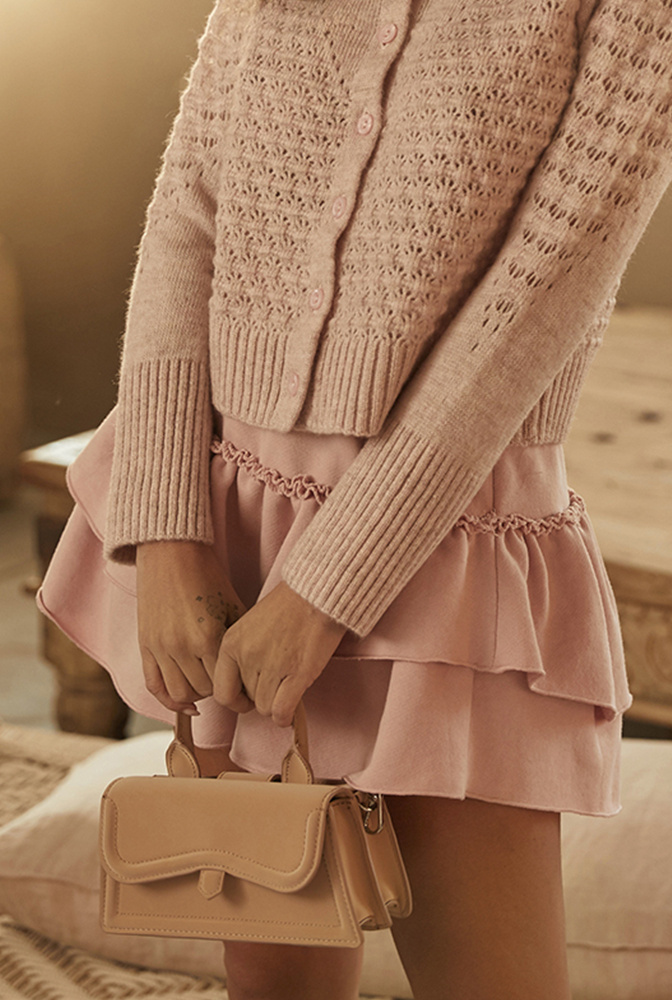 Mira - dresowa spódniczka z falbanami