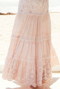 Maeve - sukienka maxi w stylu boho w odcieniu pudrowego różu