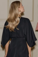 Jala - czarna mini w stylu kimono