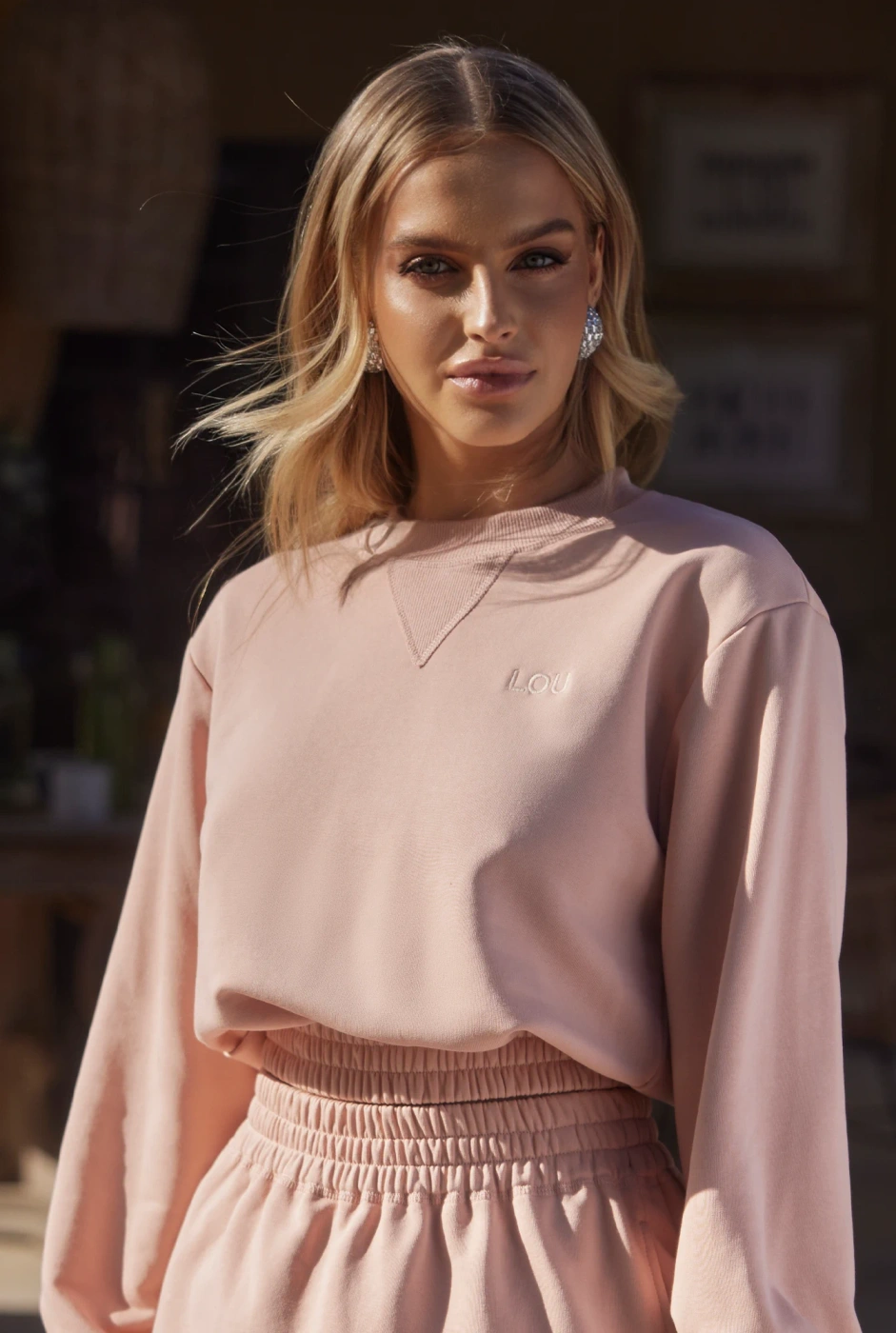Komplet Mariko - Luźna Bluza i Spódniczka Mini z Wszytymi Spodenkami