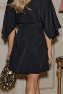 Jala - czarna mini w stylu kimono