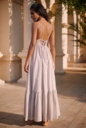 Kamalla Szara - maxi sukienka w stylu natural 
