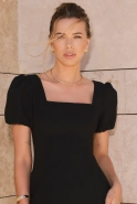 Norella - czarna mini sukienka z kieszeniami