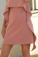 Yosma - Elegancka Sukienka Mini w Brudnym Różu
