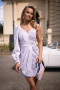 Vicki - sukienka asymetryczna w odcieniu szarości