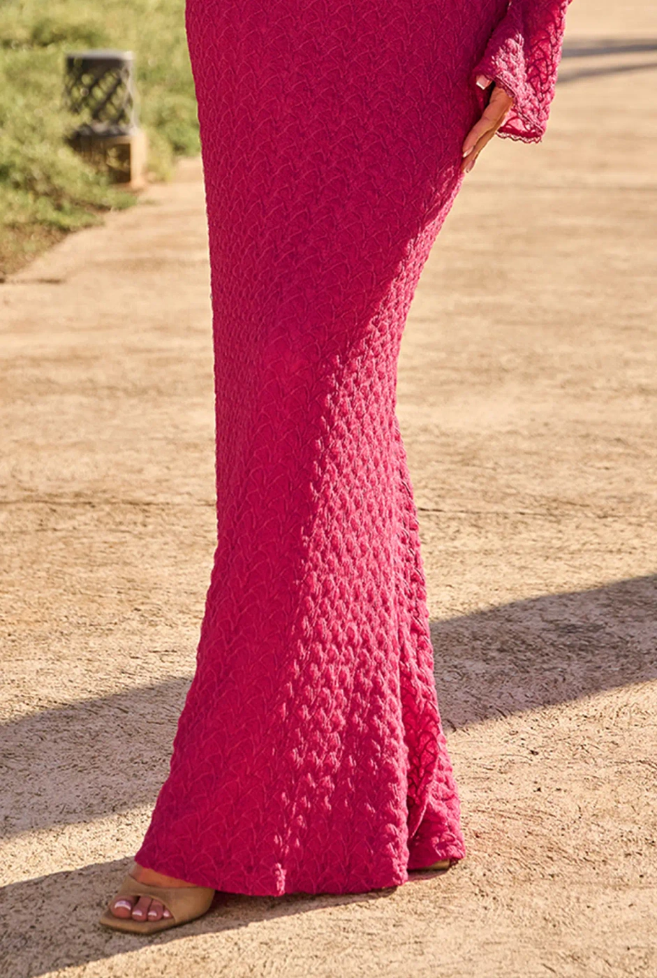 Zorika - różowa maxi w stylu hiszpańskim