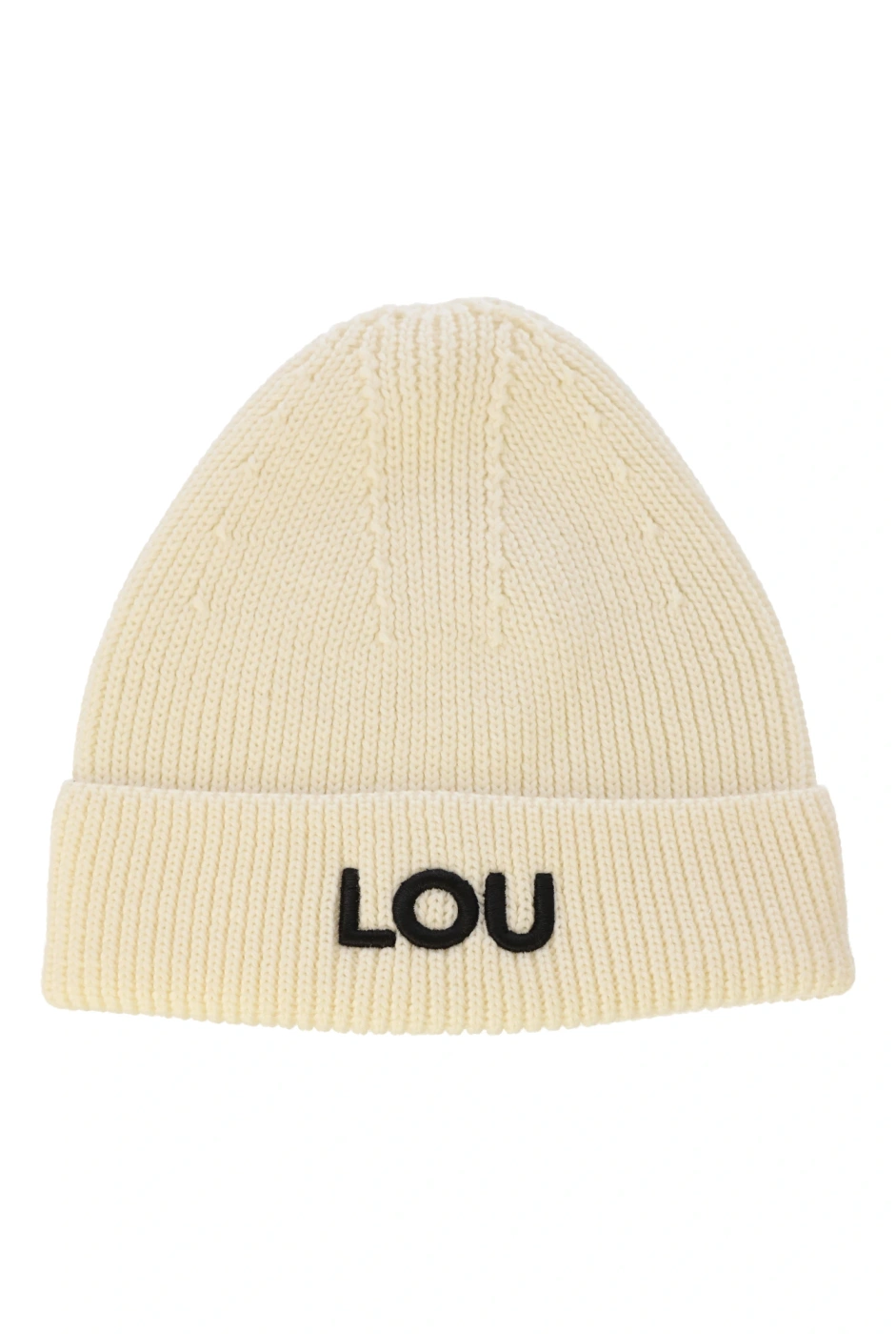 Czapka Zimowa z Logo Lou w Kolorze Ecru