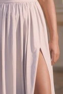 Kamalla Szara - maxi sukienka w stylu natural 