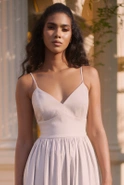 Kamalla Szara - maxi sukienka w stylu natural 