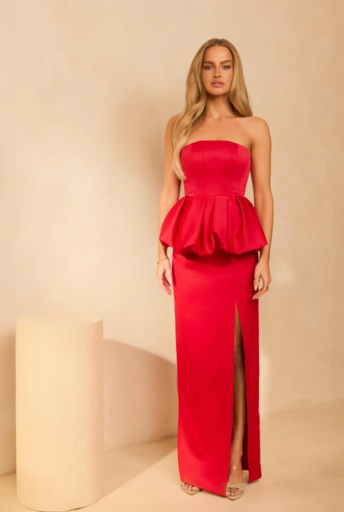 Ferrera - czerwony komplet: gorset + spódnica