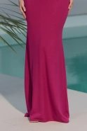 Jolina - drapowana sukienka maxi w odcieniu fuksji