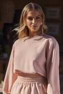 Komplet Mariko - Luźna Bluza i Spódniczka Mini z Wszytymi Spodenkami