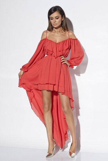 FIBI - CZERWONA DŁUGA SUKNIA