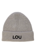 Szara Czapka Zimowa z Logo Lou